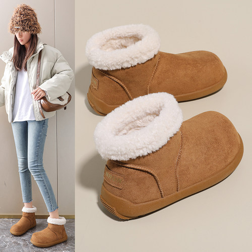 加绒保暖懒人一脚蹬勃肯鞋女款