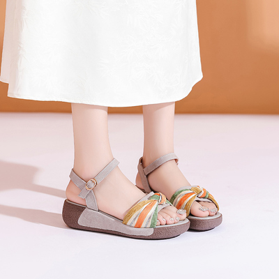 坡跟凉鞋女2025夏季新款外穿女鞋