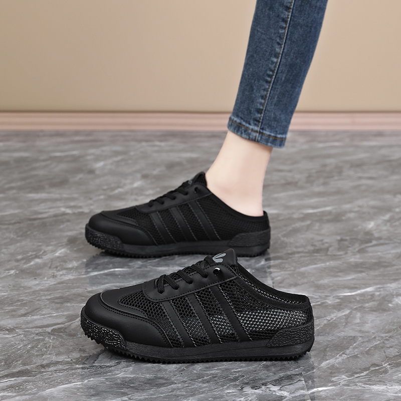 包头半拖鞋女夏季外穿网面透气鞋