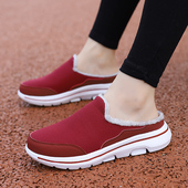 防滑防水拖鞋 女中老年人妈妈室内居家棉鞋 加绒保暖老人棉拖鞋 冬季