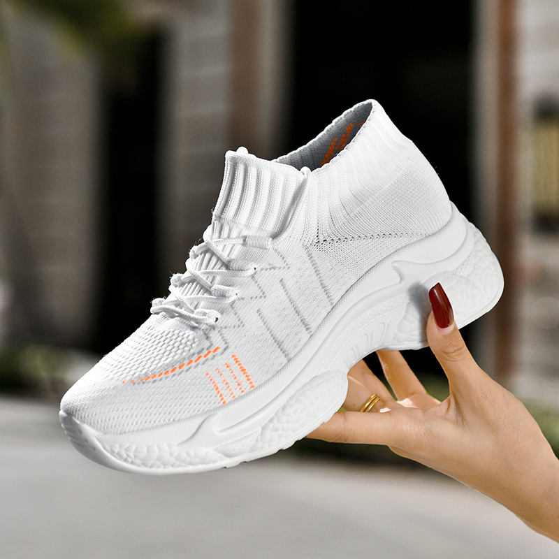 大码女鞋厚底增高轻便踩屎感