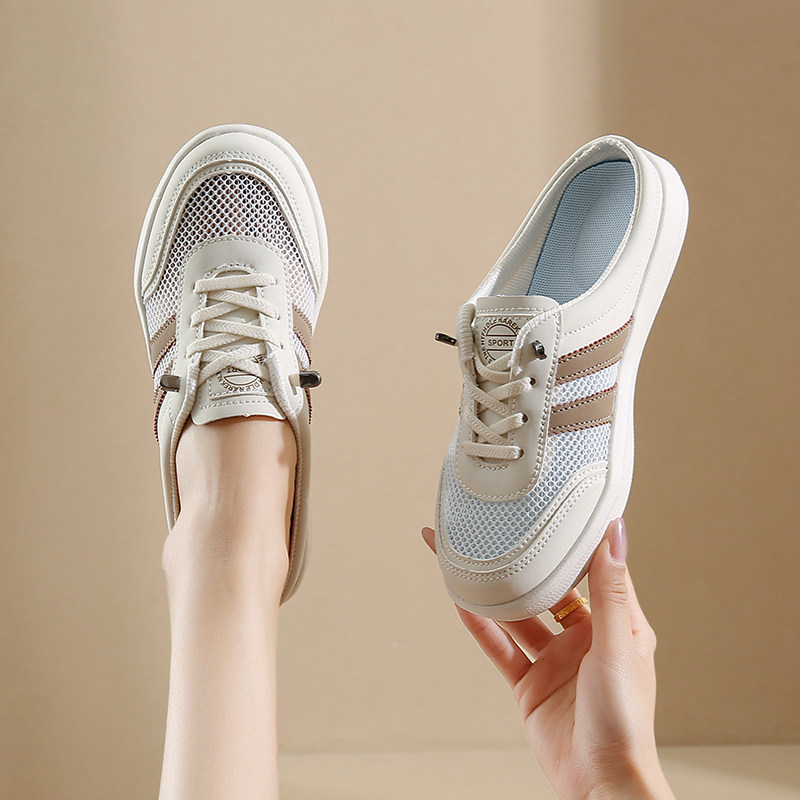 包头半拖鞋女外穿新款今年流行的凉拖鞋软底不累脚夏天配裙子拖鞋