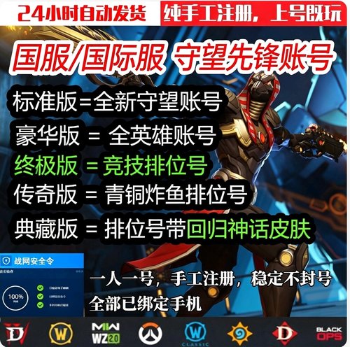 守望全英雄号暴雪战网守望先锋OW