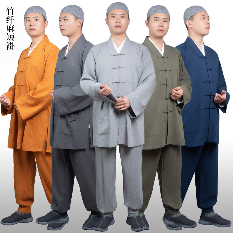 僧服短褂夏季薄款僧衣免绑腿套装男女款出家僧人和尚衣服小褂透气