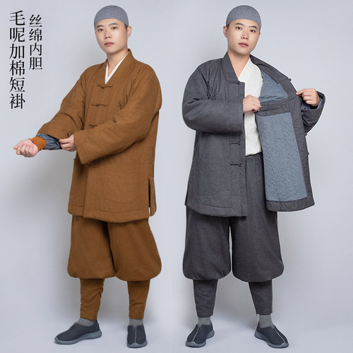 慧隐冬季僧服棉衣小褂套装加厚棉