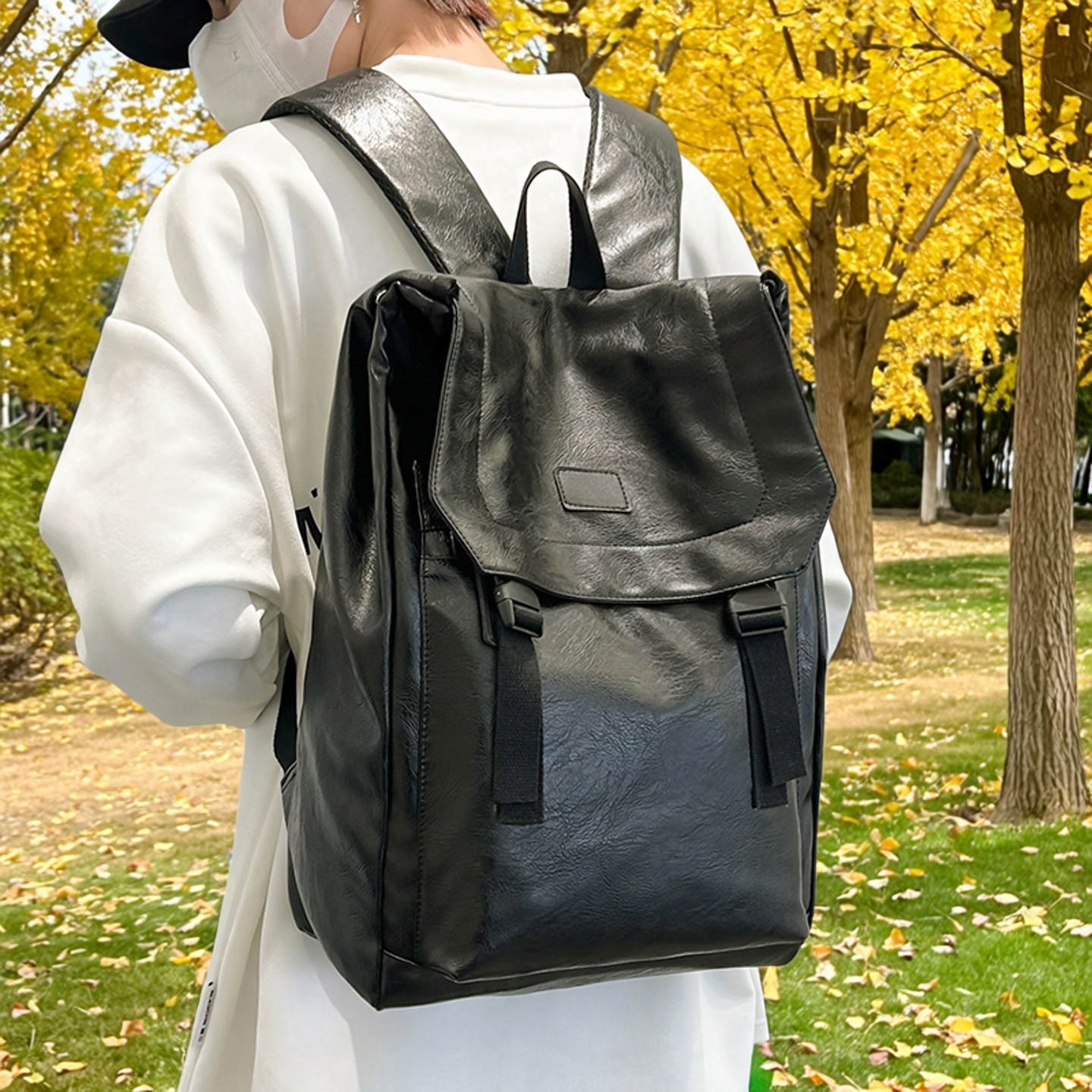 红缬鸟大容量复古学生书包双肩包