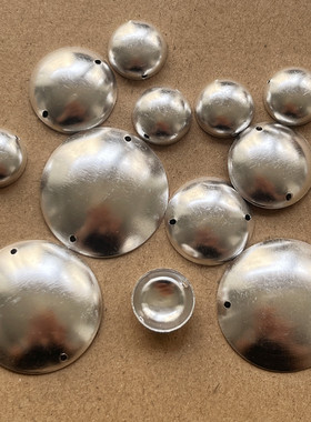 金属银色半圆形装饰扣DIY手工配件戏服镜面圆片服装辅料饰品扣子