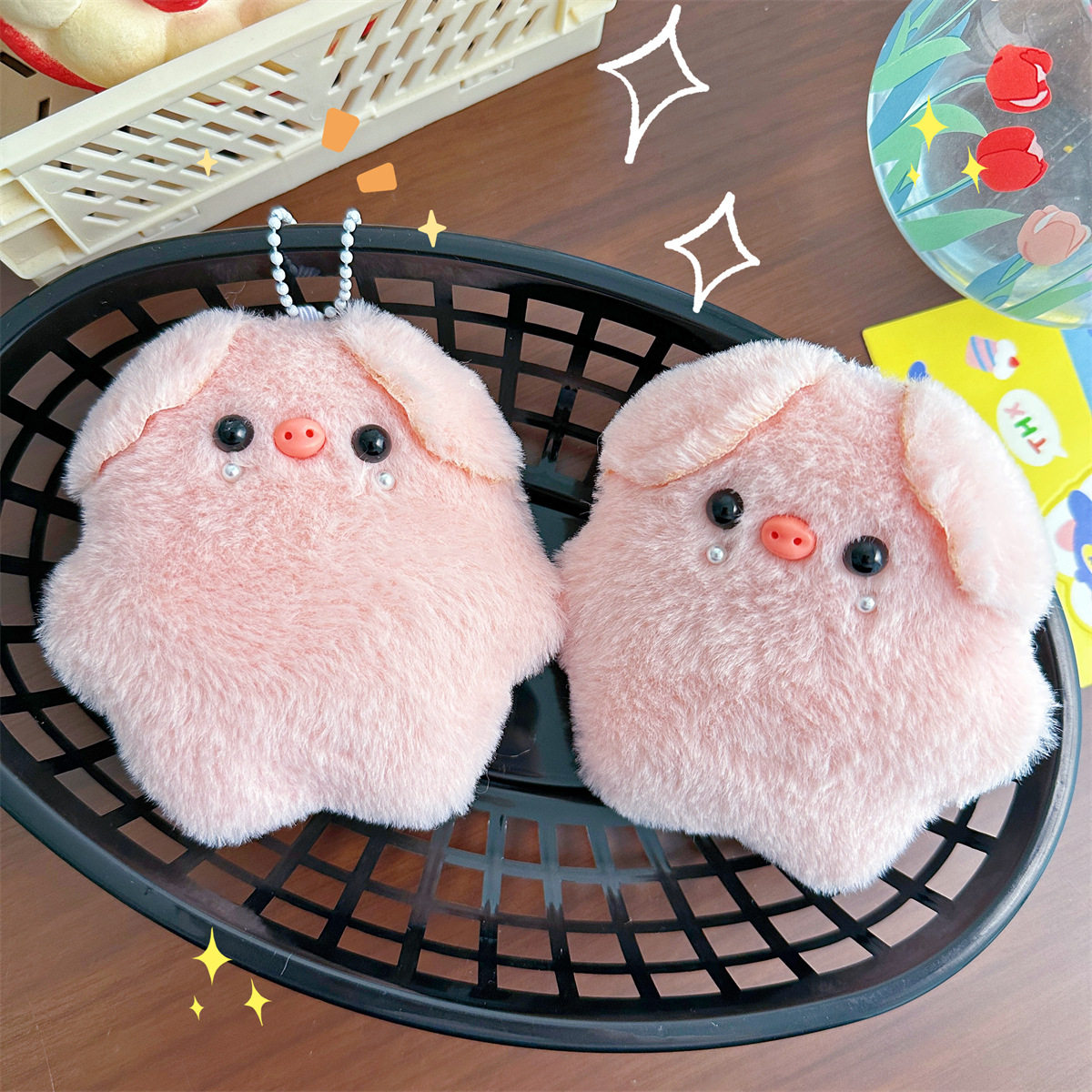 小红书同款手作全身小猪吱吱叫包包挂件毛绒钥匙链创意玩偶礼物饰