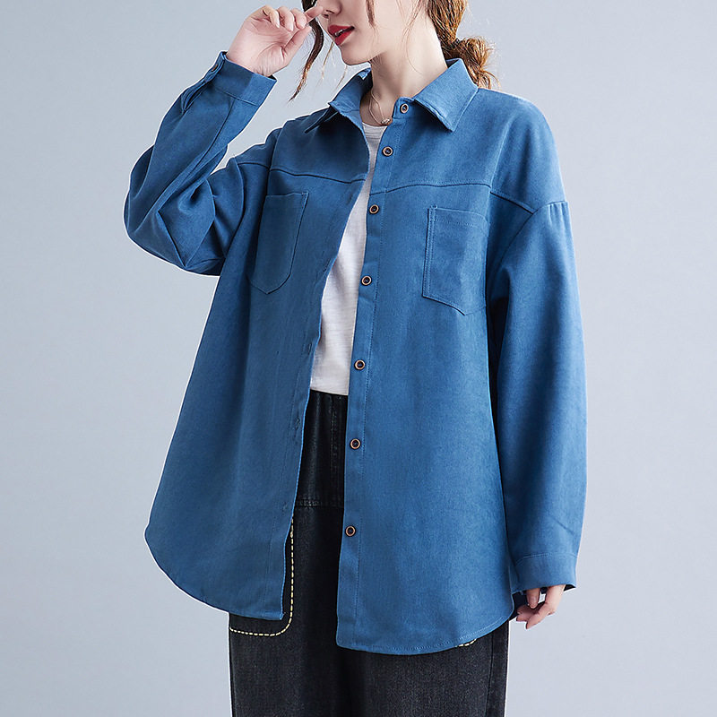 胖妹妹大码女装显瘦长袖衬衫