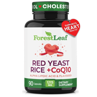 美国ForestLeaf 红曲米辅酶Q10 1215毫克α-硫辛酸和有机亚麻籽油