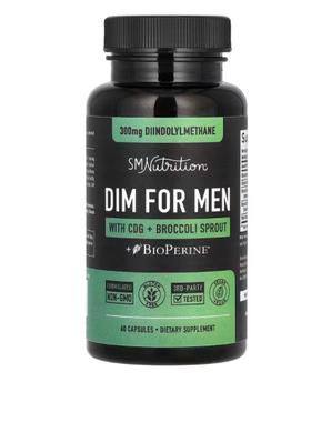 美国SMNutrition男士 DIM 300毫克塑身 男士力量 60 粒胶囊