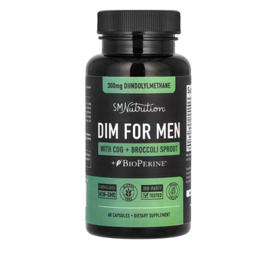 美国SMNutrition男士 DIM 300毫克塑身 男士力量 60 粒胶囊