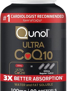 美国Qunol Ultra CoQ10 100mg软胶囊辅酶 Q10维生素和补充剂90 粒