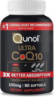 美国Qunol Ultra CoQ10 100mg软胶囊辅酶 Q10维生素和补充剂90 粒