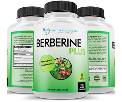 美国Berberine Plus 小檗碱1200 毫克 120 粒素食胶囊含蜂王浆