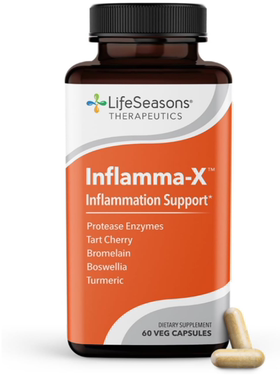 美国 Inflamma-X  姜黄乳香和菠萝蛋白酶 舒缓疼痛 60 粒胶囊