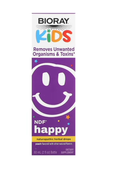 美国Bioray NDF 快乐清体 儿童配方身体清 桃子 味磨牙 60 毫升