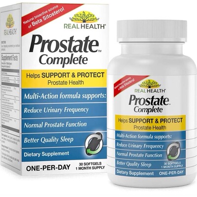 美国Real Health Prostate Complete前列腺缓解 男士锯棕榈30粒