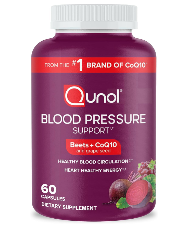 美国Qunol 血压支持3合1甜菜辅酶Q10+葡萄籽提取物心脏健康能量