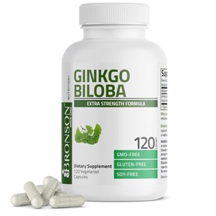 美国Bronson Ginkgo Biloba银杏叶大脑功能和记忆支持 120粒