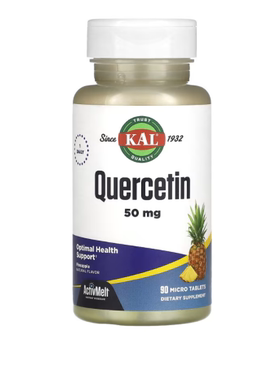 现货美国KAL 槲皮素50 毫克，90 片微型片剂