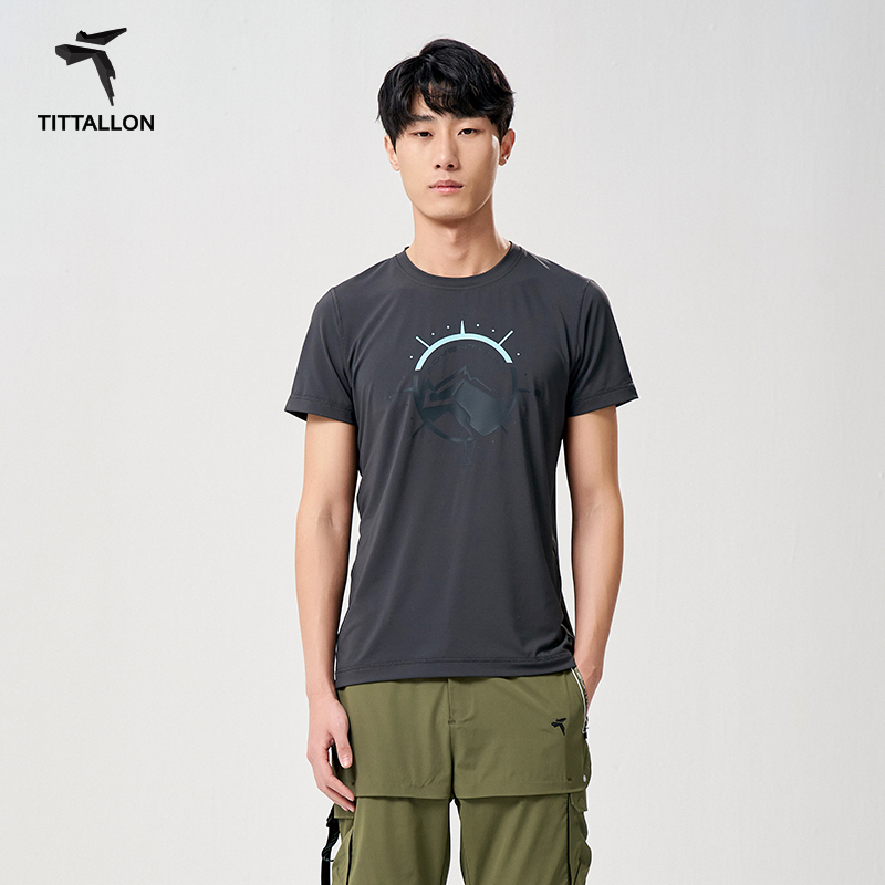 Tittallon体拓速干T恤运动短袖