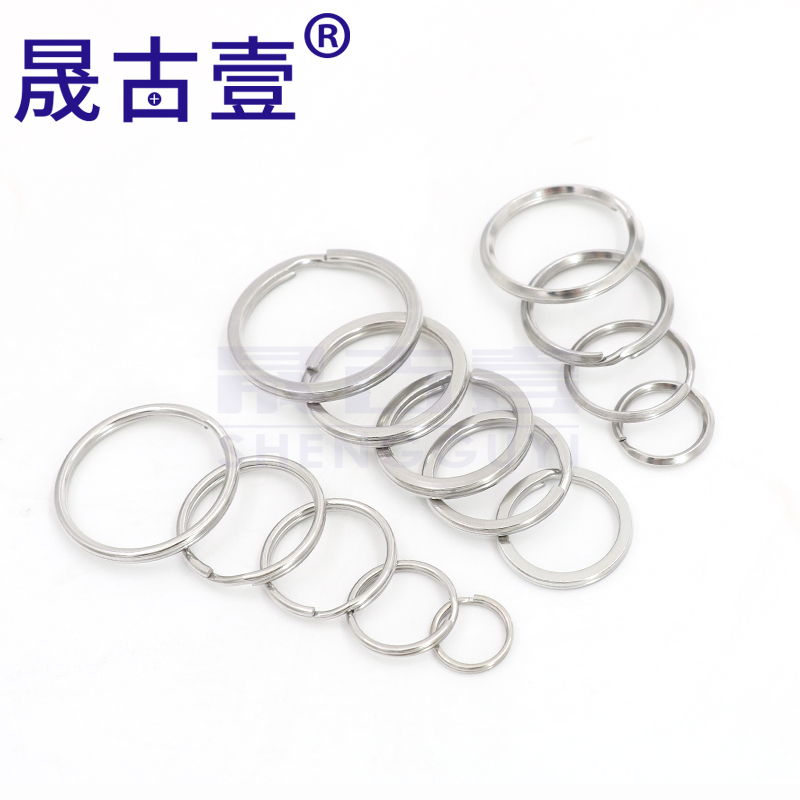 不锈钢圆形配件简洁款diy钥匙圈