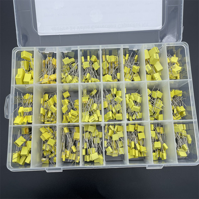 460PCS 24种型号校正电容套装盒 63V-100V 102J-105J 方块电容包