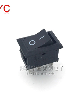 15*21MM黑红头KCD1-101黑色红色6A/250V10A/125V船型开关铜脚按钮