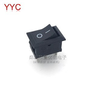 15*21MM黑红头KCD1-101黑色红色6A/250V10A/125V船型开关铜脚按钮