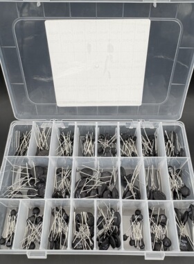 22种200个2.5D-11/5D-7/10D-9/16D-9负温NTC热敏电阻套装盒47D-15