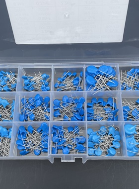 新300PCS 15种值 1KV/2KV/3KV 0.1nF-22nF高压陶瓷盘式电容器套盒