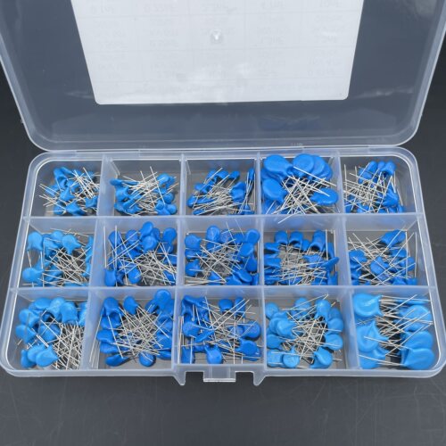 新300PCS 15种值 1KV/2KV/3KV 0.1nF-22nF高压陶瓷盘式电容器套盒