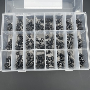 圆柱体插件电感器套装 240件24种规格 100mH 2.2uH 6x8工字型电感