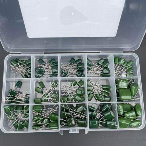 15种150个100V聚酯薄膜涤纶电容器插件(2A331~2A474)多种混装套盒
