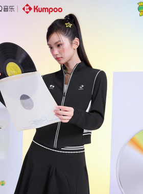 薰风QQ音乐联名羽毛球服女款长袖外套运动服上衣外套-K242W-5073