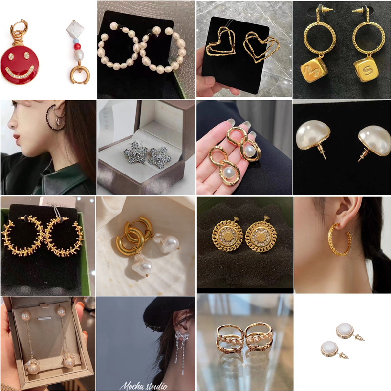 季阿玛施新颖官网2024新款时尚百搭珍珠耳环圆形耳饰品无耳洞耳夹