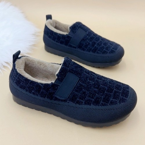 加绒加厚冬季女士棉鞋妈妈鞋外穿平底防滑轻便豆豆鞋保暖舒适轻便