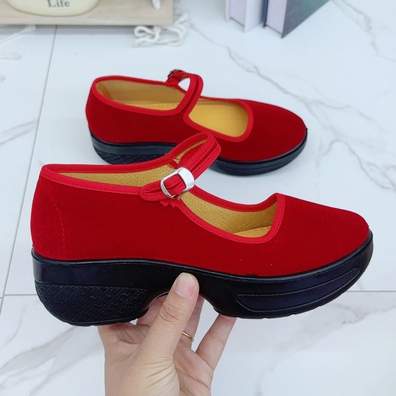 松糕厚底老北京布鞋女鞋舒适透气工作鞋舞蹈鞋妈妈鞋一字带女鞋,女鞋,传统布鞋,淘宝优惠券,粉丝福利购,淘宝优惠卷