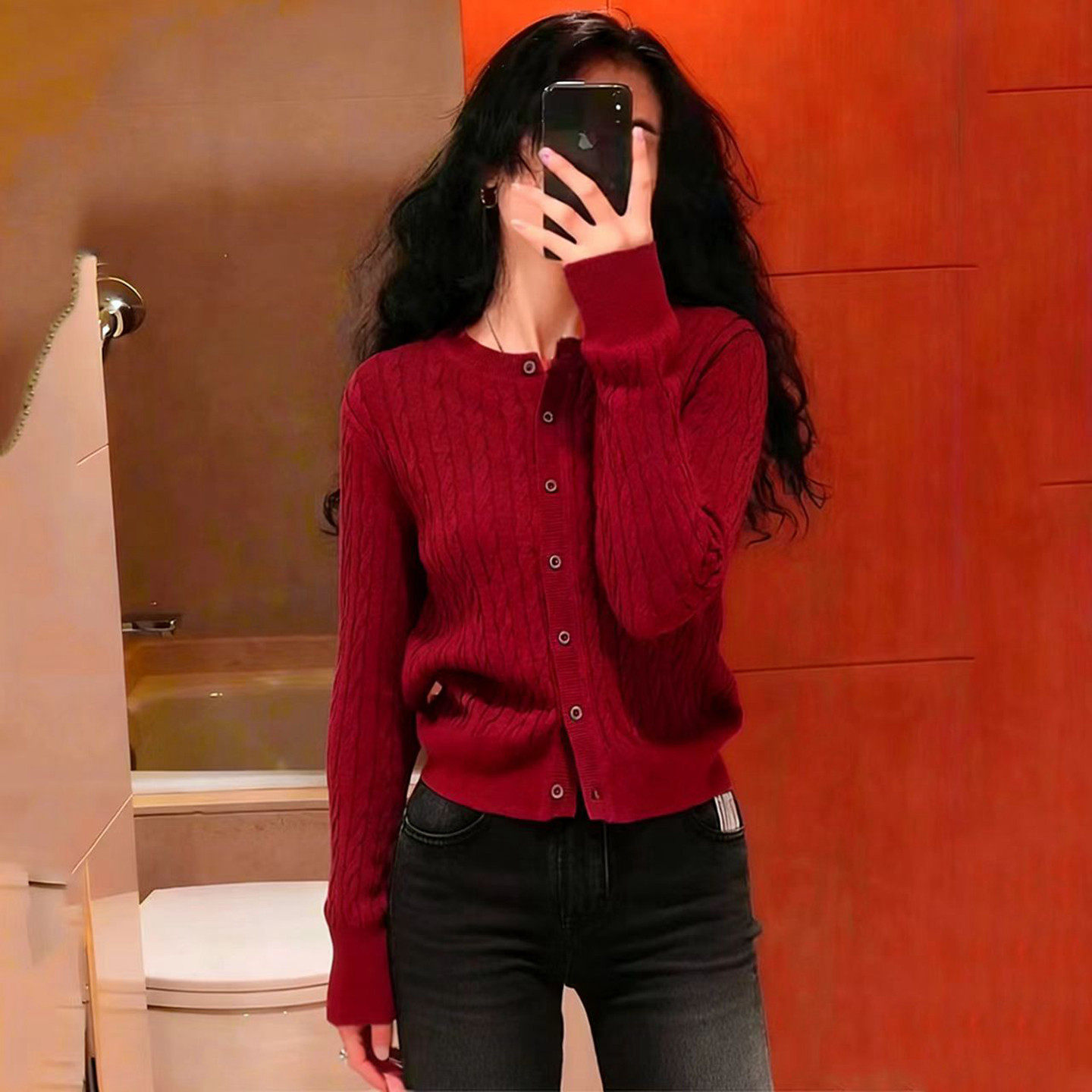 圣诞新年红色麻花针织衫小香风毛衣外套气质百搭外穿打底洋气上衣,女装/女士精品,毛针织衫,淘宝优惠券,粉丝福利购,淘宝优惠卷