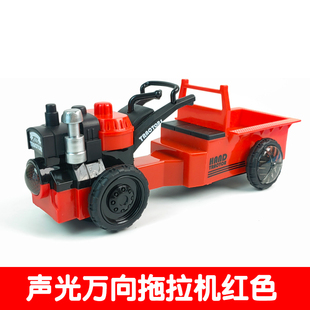 手扶拖拉机电动玩具大号仿真农夫车工程车模型儿童玩具车带斗男孩