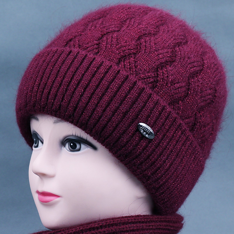 冬天中老年人帽子女妈妈兔毛线帽加绒加厚奶奶老太太针织保暖棉帽,服饰配件/皮带/帽子/围巾,帽子,淘宝优惠券,粉丝福利购,淘宝优惠卷