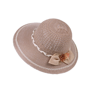 春夏天中老年人妈妈帽子薄款大檐遮阳帽透气凉盆帽奶奶防晒太阳帽