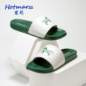 hotmarzz/黑玛运动拖鞋男外穿潮牌男士高端潮流夏休闲凉鞋一字拖