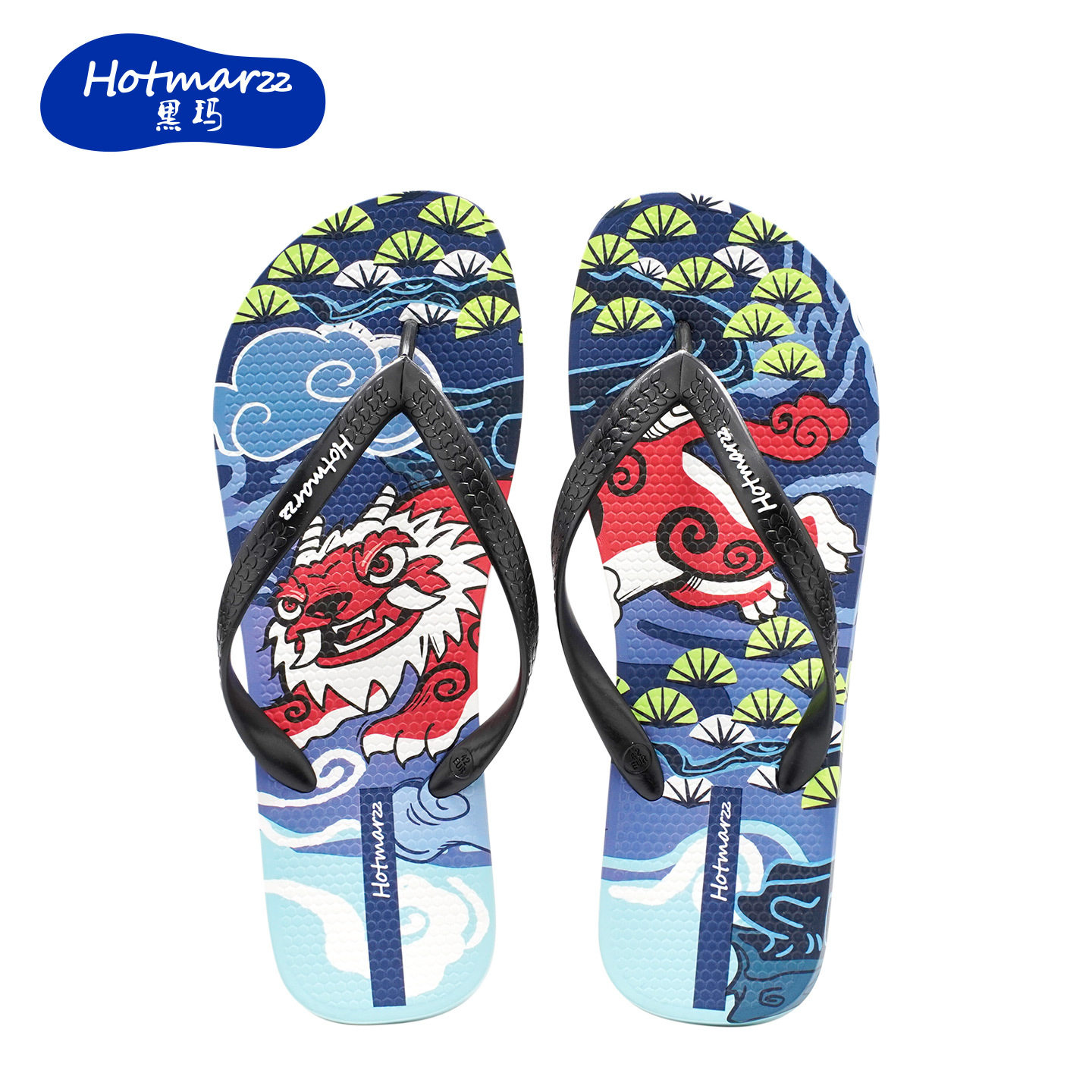 hotmarzz/黑玛情侣人字拖男士休闲凉拖鞋夏夹脚防滑平底沙滩鞋男