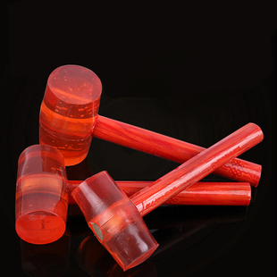 透明橡皮锤 橡胶锤 塑料榔头大小木柄香槟锤地板瓷砖装修安装锤子