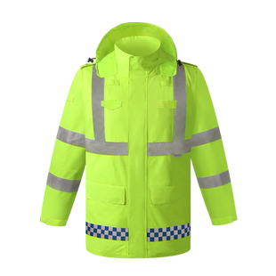 3m反光棉衣站岗雨衣男高速安全服外套冬季防寒服保暖大衣棉服印字