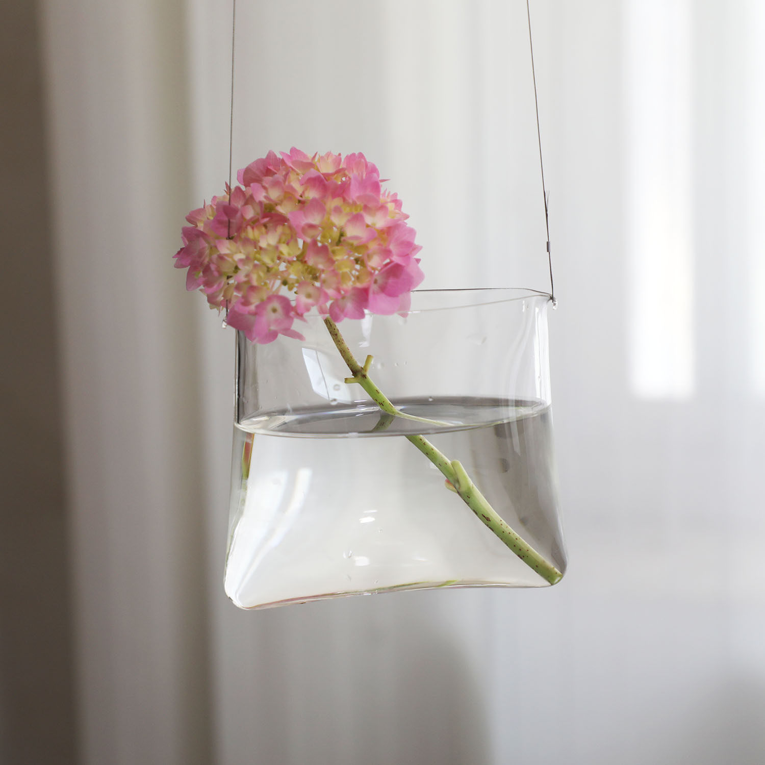 透明玻璃花瓶悬挂型花器绿植鲜花水培创意器皿装饰挂件日本同款