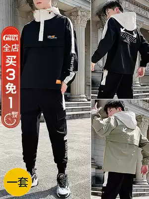Sweaters 2021 new autumn men hooded students Korean trend loose spring and autumn hip hop jacket sports suit