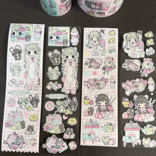 绝情辣椒油分装| 特级甜品师贴纸卷元气少女居家日常人物切膜胶带